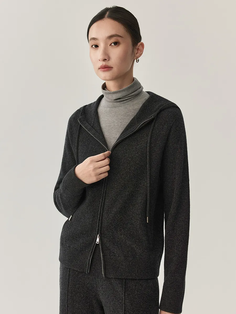 New women's wool cardigan versatile commuting fashion temperament jacket warm interior for autumn wear